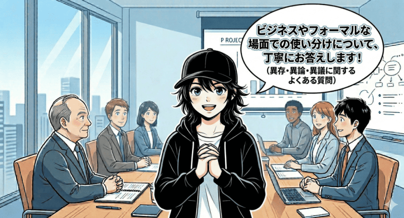 異存・異論・異議に関するよくある質問をイメージした画像