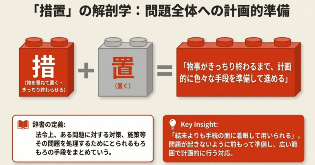「措置」の語源と辞書的な意味