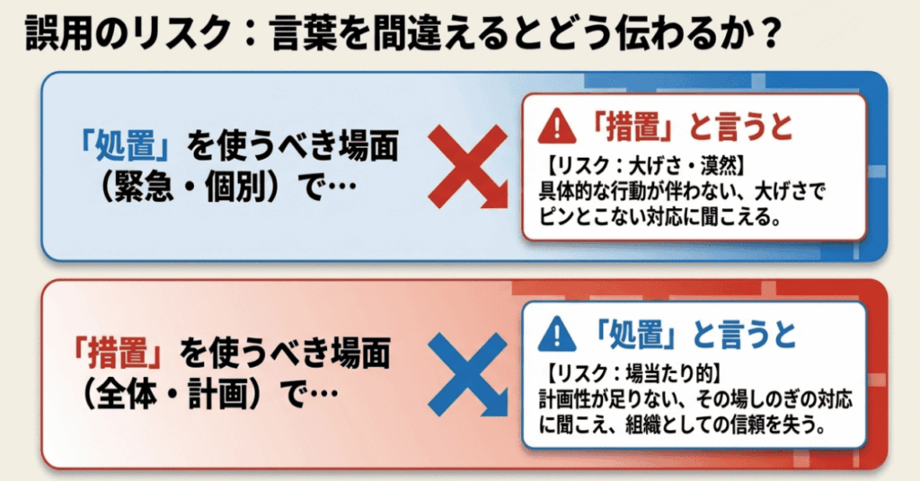 間違いやすいポイントと注意点：よくある誤用例